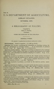 Cover of: A bibliography of poultry. | Emma Beatrice Hawks