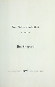 Cover of: You think that's bad