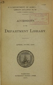 Accessions to the Department Library