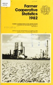 Cover of: Farmer cooperative statistics, 1982