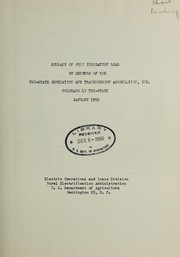 Cover of: Summary of pump irrigation load by members of the Tri-State Generation and Transmission Association, inc., Colorado 47 Tri-State