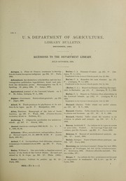 Cover of: Accessions to the Department Library: July-October, 1894