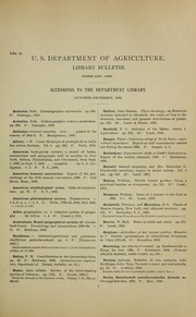 Cover of: Accessions to the Department Library: October-December, 1896