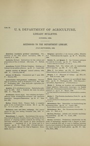 Cover of: Accessions to the Department Library: July-September, 1896