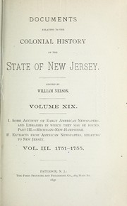 Cover of: Some account of American newspapers, and libraries in which they may be found by New Jersey Historical Society