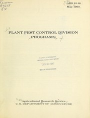 Cover of: Plant Pest Control Division programs