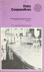 Cover of: Dairy cooperatives