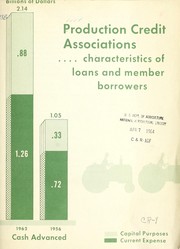 Cover of: Production credit associations ... characteristics of loans and member borrowers