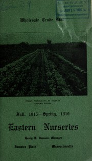 Cover of: Wholesale trade list: fall, 1915-spring, 1916