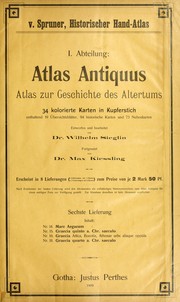 Atlas antiquus by Sieglin, Wilhelm