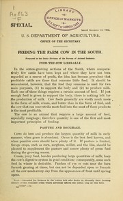 Cover of: Feeding the farm cow in the South...