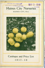 Cover of: Catalog and price list: 1915-16