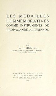 Cover of: Les médailles commémoratives comme instruments de propagande allemande