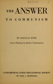 Cover of: The answer to communism