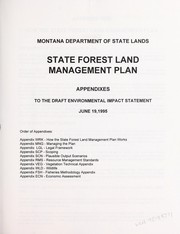 Cover of: State forest land management plan: draft environmental impact statement