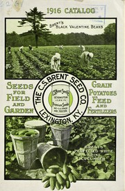 Cover of: Catalogue for 1916 of vegetable and field seeds