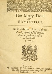 Cover of: The merry deuill of Edmonton | 
