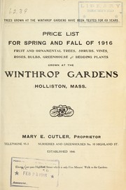 Cover of: Price list for spring and fall of 1916 [of] fruit and ornamental trees, shrubs, vines, roses, bulbs, greenhouse and bedding plants