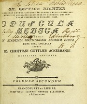 Cover of: Opuscula medica antehac in Academia Gottingensi seorsim edita