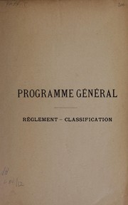Programme géneral by Exposition universelle d'Anvers (1894)