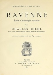 Cover of: Ravenne: études d'archéologie byzantine