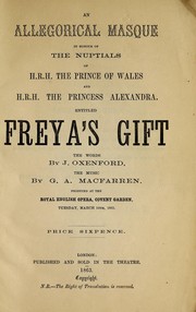 Cover of: An allegorical masque by Macfarren, G. A. Sir