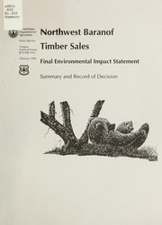Cover of: Northwest Baranof timber sales: final environmental impact statement : Summary and record of decision