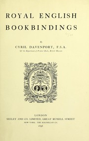 Cover of: Royal English bookbindings by Cyril Davenport