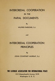 Cover of: Intercredal cooperation in the papal documents