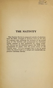 Cover of: The nativity: a Christmas service