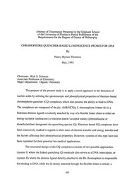 Chromophore-quencher-based luminescence probes for DNA by Nancy Byrnes Thornton