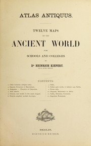 Cover of: Atlas antiquus | Heinrich Kiepert