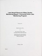 Cover of: Lake Newell Reservoir water quality monitoring report: provincial parks lake monitoring program