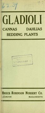 Cover of: Gladioli, cannas, dahlias, bedding plants