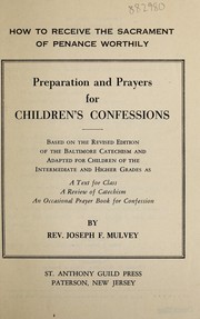 Preparation and prayers for childrens confessions