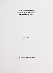 Cover of: Plateau Mountain Ecological Reserve management plan