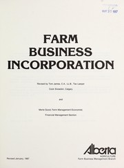 Cover of: Farm business incorporation by Tom James, Merle Good