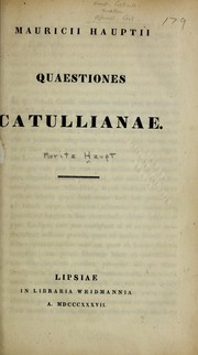 Cover of: Quaestiones Catullianae