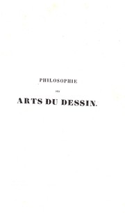 Cover of: Philosophie des arts du dessin