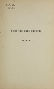 Cover of: De antidosi apud athenienses