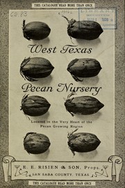 Cover of: West Texas Pecan Nursery [catalog]
