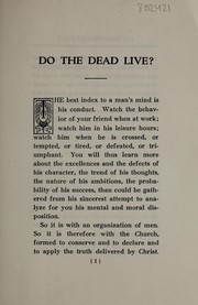 Cover of: Do the dead live?