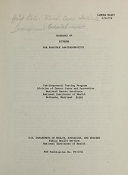 Bioassay of styrene for possible carcinogenicity by National Cancer Institute (U.S.). Division of Cancer Cause and Prevention.