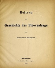 Cover of: Beitrag zur Geschichte der Flooventsage