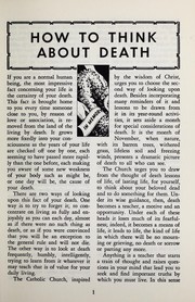 Cover of: Think about death ... and start to live