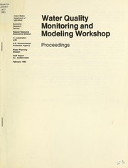 Cover of: Water Quality Monitoring and Modeling Workshop | Water Quality Monitoring and Modeling Workshop