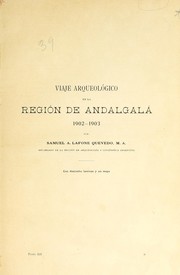 Cover of: Viaje arqueológico en la región de Andalgalá, 1902-1903
