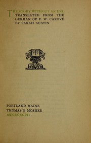 Cover of: The story without an end