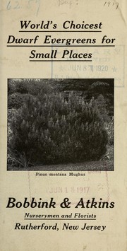 Cover of: World's choicest dwarf evergreens for small places