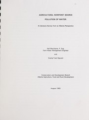 Cover of: Agricultural nonpoint source pollution of water: a literature survey from an Alberta perspective